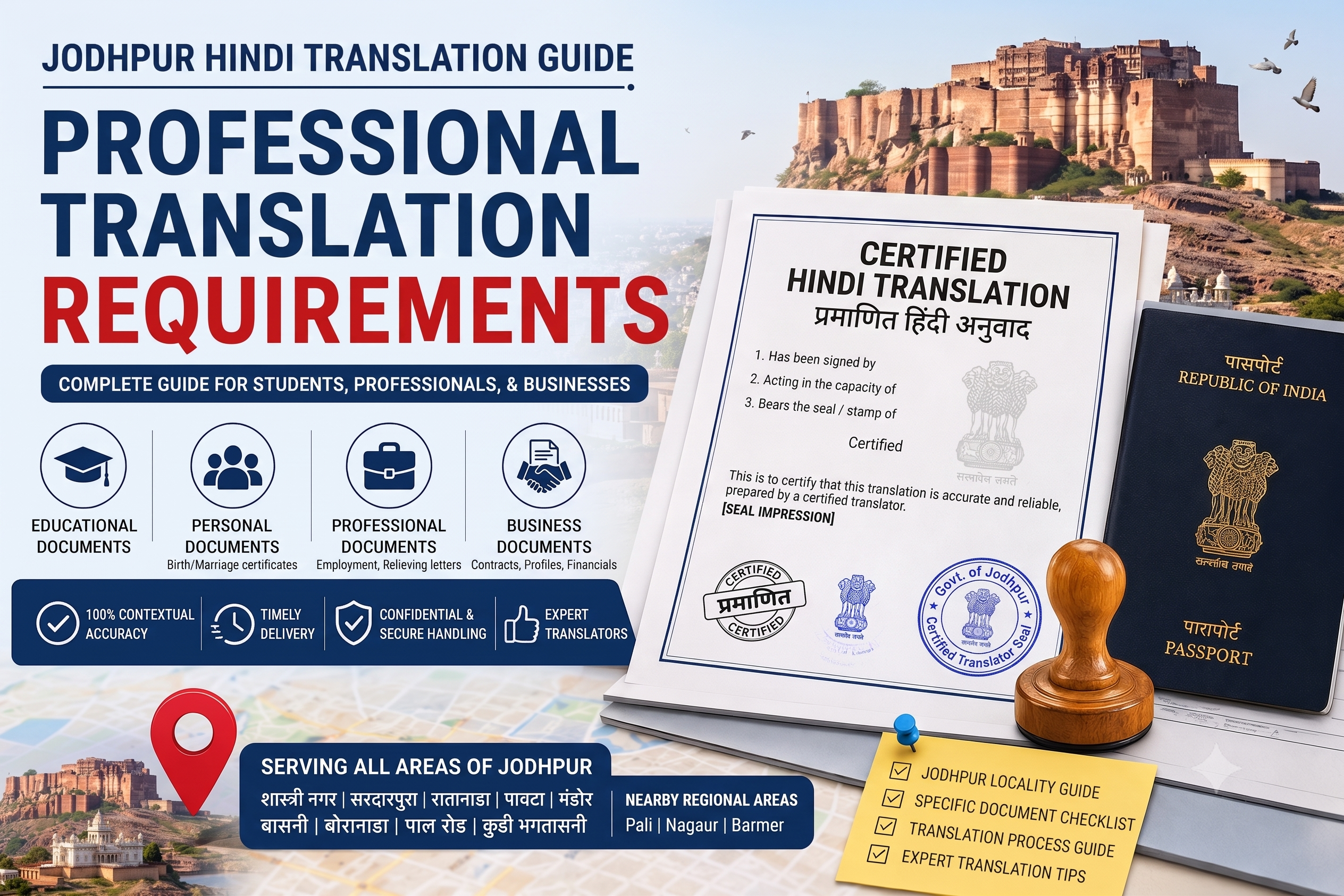 Hindi Translation Services in Jodhpur: Certified & Legal Guide